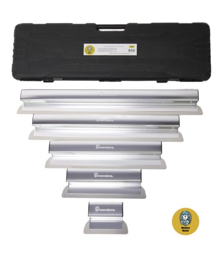 Set gletiere profesionale Wendora Master – 20 cm, 40 cm, 60 cm, 80 cm, 100 cm + tijă extensibilă 205 cm